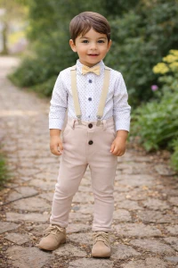 Komplet chłopięcy ARTEX beżowy, wzór