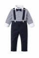 Komplet chłopięcy ARTEX granatowy, kratka