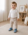 Buty EMEL (E2195-26) niebieskie z c.niebieskimi sznurówkami