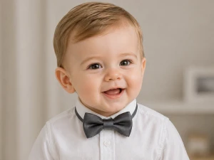 Muszka chłopięca CHRISTOPHER 3764 popielata duża