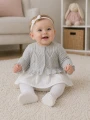 Sweter dziewczęcy MAYORAL 1335 srebrny