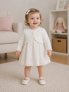 Sweterek ceremonia dziewczęcy MAYORAL 1377 kremowy