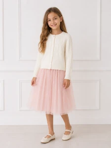 Sweter dziewczęcy IDO 4.G311/00 biały