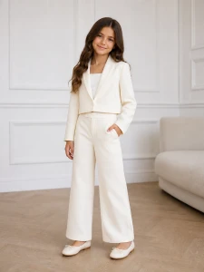 Eleganckie spodnie dziewczęce ORIGINAL MARINES DGP3128F krem