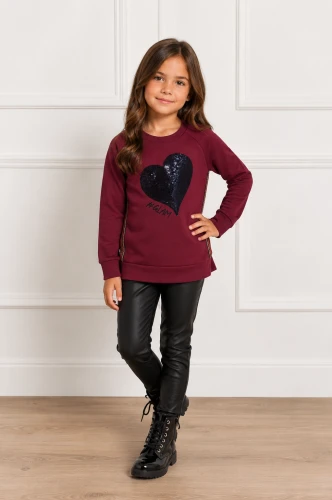 Bluza dziewczęca TRYBEYOND 999.96944 bordowa