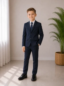 Elegancki 2-częściowy garnitur chłopięcy granatowy
