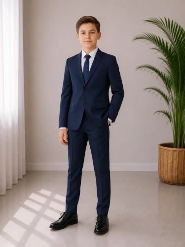 Elegancki 2-częściowy garnitur dla chłopca granatowy