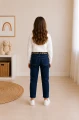 Spodnie slouchy z paskiem MAYORAL 4501 ciemny jeans