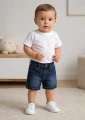 Bermudy chłopięce MAYORAL 1241 ciemny jeans