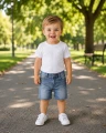 Bermudy chłopięce iDO 4.4264/00 jeansowe