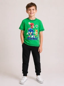 Koszulka dziecięca Sonic zielony