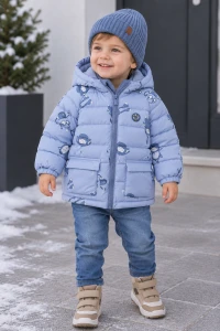 Długa kurtka dziewczęca MAYORAL 2469 niebieska