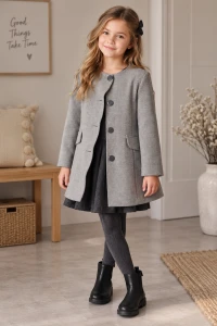 Płaszczyk dziewczęcy MINIMI 62/18 szary