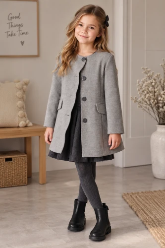 Płaszczyk dziewczęcy MINIMI 62/18 szary
