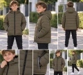 Kurtka pikowana z odblaskami MAYORAL 7458 khaki