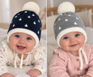 Czapka dziecięca pupill w kropki