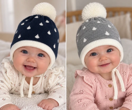 Czapka dziecięca pupill w kropki