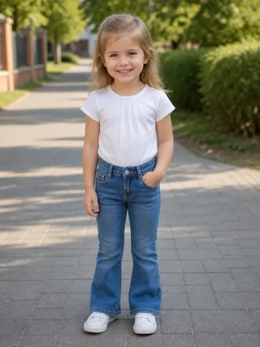 Spodnie dziewczęce dzwony jasny jeans