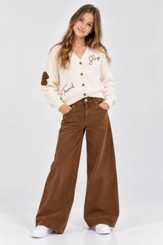 Sweter dziewczęcy SARABANDA H504 biały