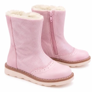 Buty dziewczęce EMEL E2642 zimowe jasny róż