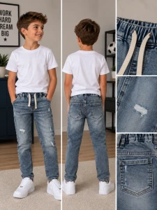 Spodnie chłopięce jogger MAYORAL 4513 jeansowe