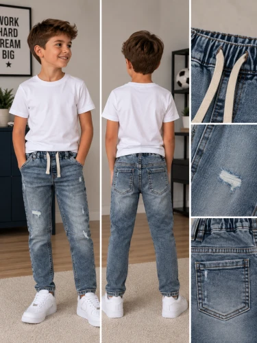 Spodnie chłopięce jogger MAYORAL 4513 jeansowe
