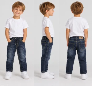 Spodnie chłopięce iDO 4.3455/00 ciemny jeans