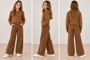 Sweter dziewczęcy iDO 4.3905/00 karmelowy