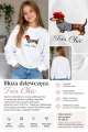 Bluza dziewczęca z jamnikiem biała