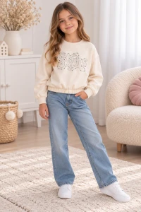 Bluza dziewczęca ORIGINAL MARINES DGA3647F kremowa