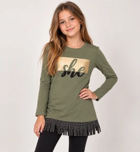 Bluzka dziewczęca iDO 4.K937/00 khaki