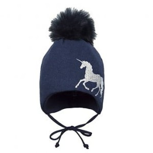 Czapka dziewczęca BROEL ILIADA granatowa