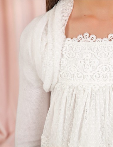 Sweterek dziewczęcy ABEL&LULA 5310 kremowy